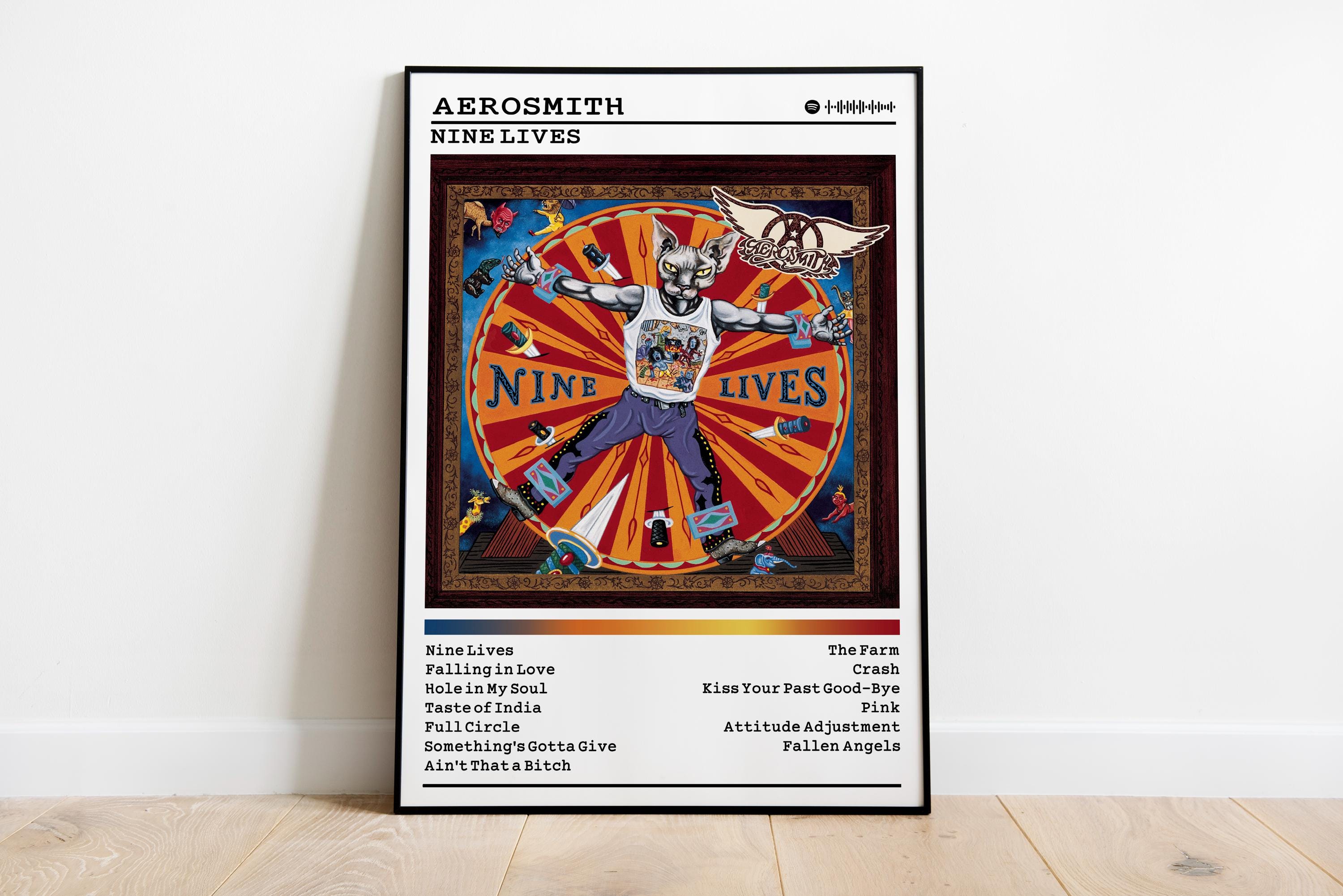 Aerosmith Poster | Nine Lives Print | Album Poster Prints | Wall