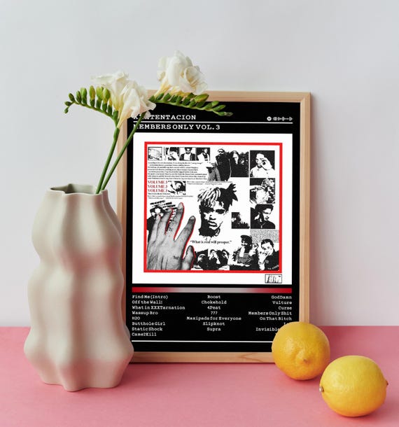 XXXTENTACION 'members Only Vol 3' Album Poster: Matte Finish Art