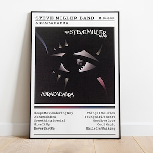 Steve Miller Band Poster | Abracadabra Poster | Album Poster Prints | Wall Decor Posters | Album Cover | Rock Music Poster