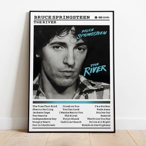 Bruce Springsteen Poster | The River Poster | Album Poster Prints | Wall Decor Posters | Album Cover | Rock Music Poster