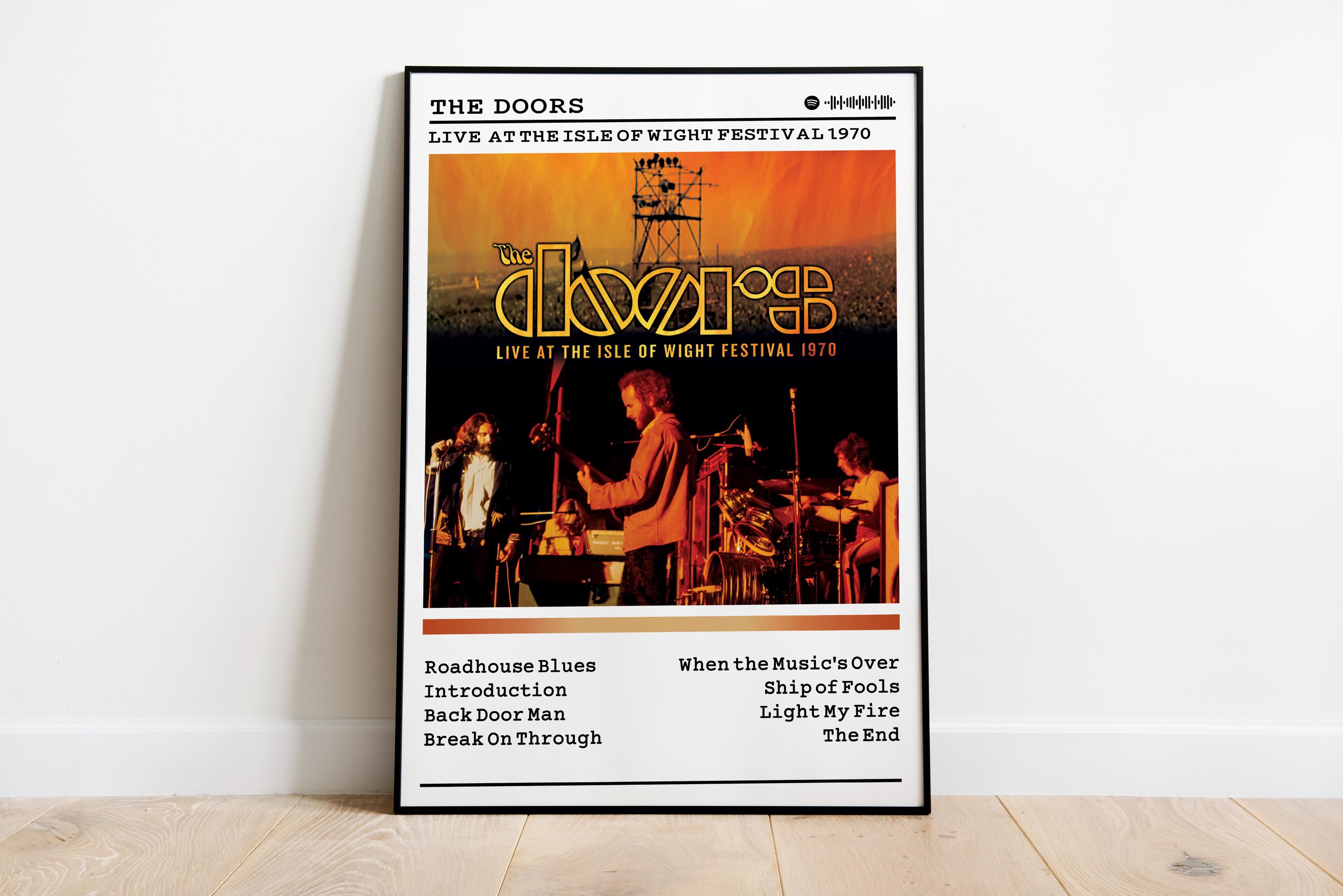 The Doors - Isle of Wight 1970 Concert Poster: Rock Music Album 