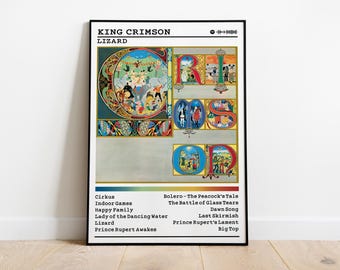 King Crimson 'beat' Album Cover Art Print | Minimalist Music