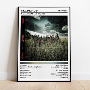 Slipknot &#39;All Hope Is Gone&#39; Album Poster: Metal Music Wall Art