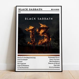 Black Sabbath Poster | 13 Poster | Album Poster Prints | Wall Decor Posters | Album Cover | Metal Music Poster