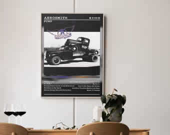 Aerosmith Poster | Pump Print | Album Poster Prints | Wall Decor