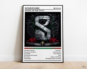 Póster de la portada del álbum "Scorpions Sting In The Tail" / Impresión mate