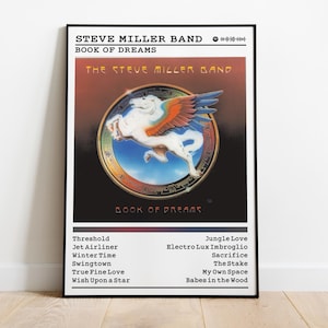 Steve Miller Band Poster | Book Of Dreams Poster | Album Poster Prints | Wall Decor Posters | Album Cover | Rock Music Poster
