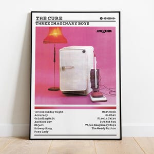 The Cure Poster | Three Imaginary Boys Poster | Album Poster Prints | Wall Decor Posters | Album Cover | Rock Music Poster