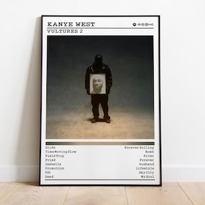 Kanye West Poster | Vultures 2 Poster | Album Poster Prints | Wall Decor Posters | Album Cover | Rap Music Poster