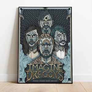 Imagine Dragons Poster Print | Music Poster | Album Cover Poster | Wall Decor | Music Gift | Room Decor