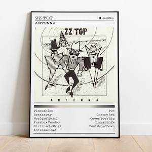 ZZ Top Poster | Antenna Poster | Album Poster Prints | Wall Decor Posters | Album Cover | Rock Music Poster