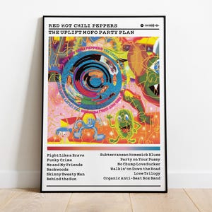 Red Hot Chili Peppers Poster | The Uplift Mofo Party Plan Poster | Album Poster Print | Wall Decor Poster | Album Cover | Rock Music Poster