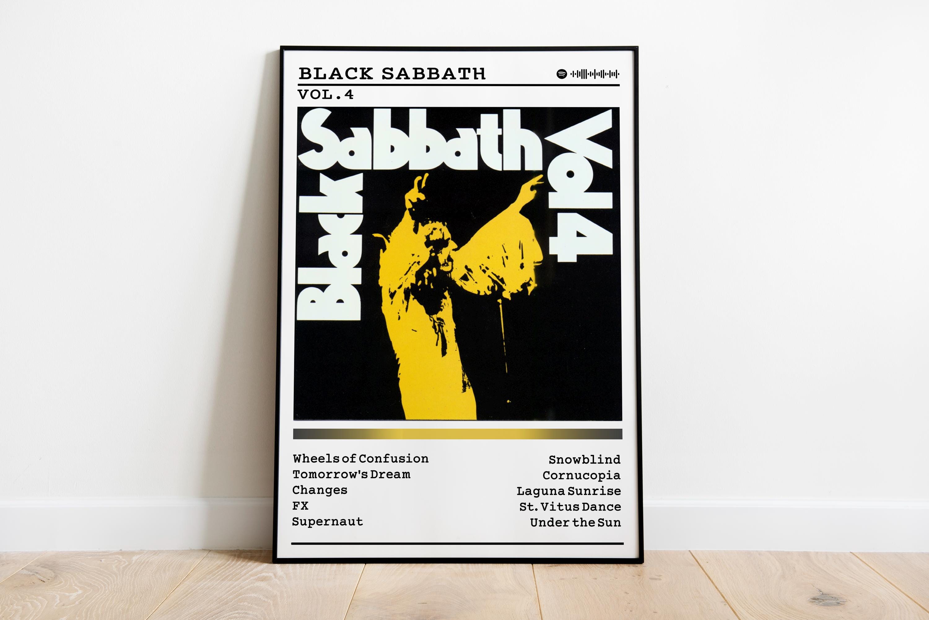 Black Sabbath Vol 4 Poster | Metal Music Album Art Print - Etsy