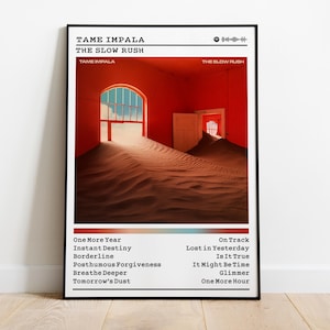 Tame Impala Poster | The Slow Rush Poster | Album Poster Prints | Wall Decor Posters | Album Cover | Indie Music Poster