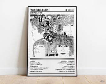 Póster del álbum Revolver de los Beatles: Impresión artística de pared con acabado mate