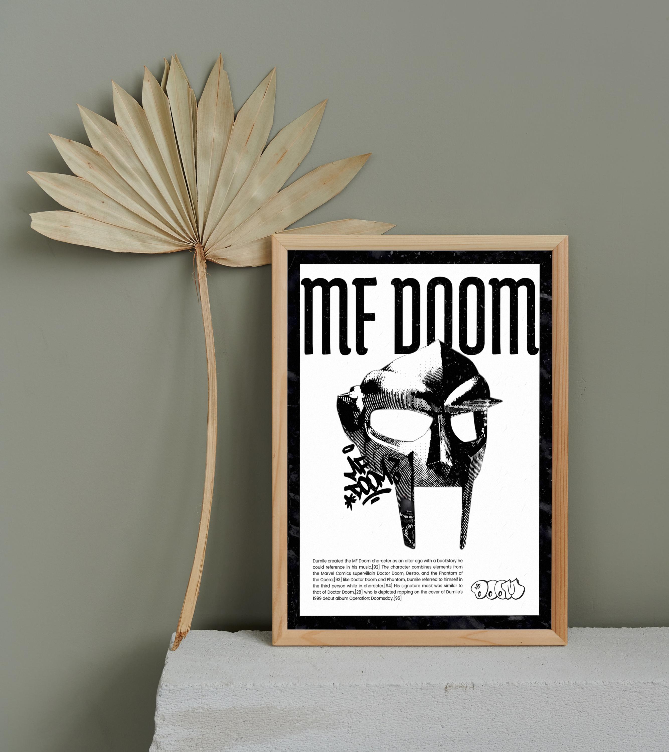 MF Doomポスタープリント：アルバムカバーアート、ミュージックルーム
