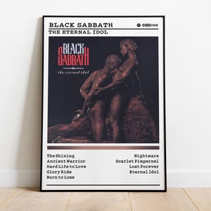 Black Sabbath Poster | The Eternal Idol Poster | Album Poster Prints | Wall Decor Posters | Album Cover | Metal Music Poster