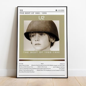 U2 Poster | The Best Of 1980 - 1990 Poster | Album Poster Prints | Wall Decor Posters | Album Cover | Rock Music Poster