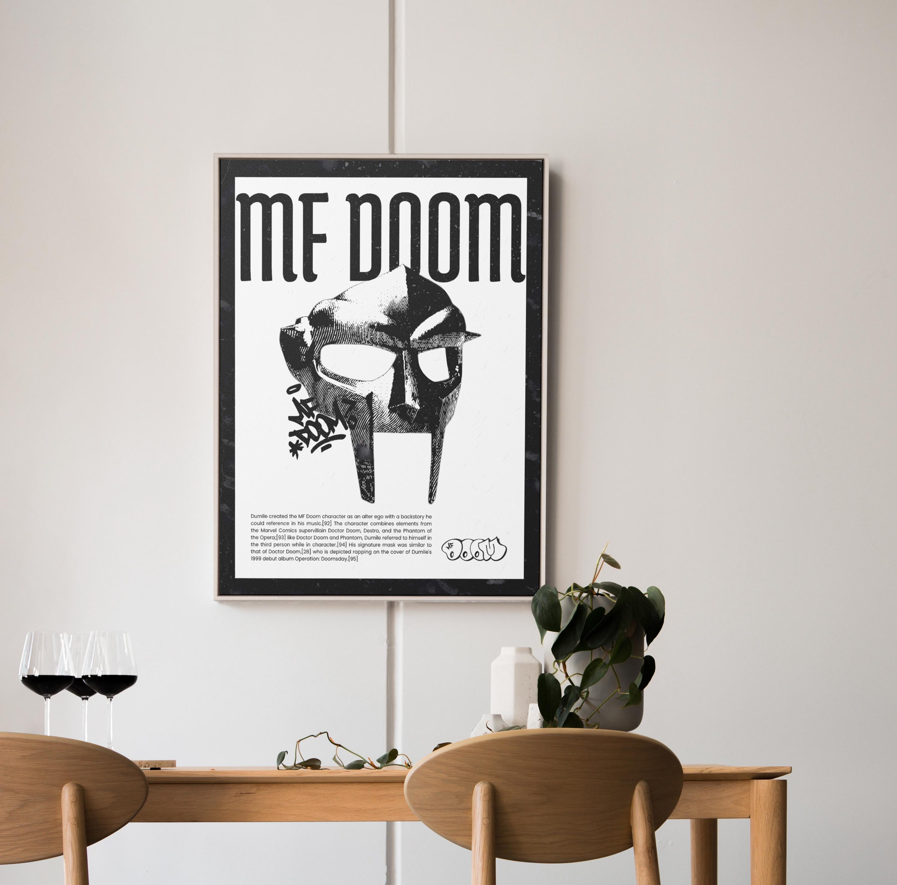 MF Doomポスタープリント：アルバムカバーアート、ミュージックルーム