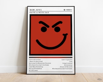 Bon Jovi 'Have A Nice Day' Album Cover Poster: Rock Music Wall Art