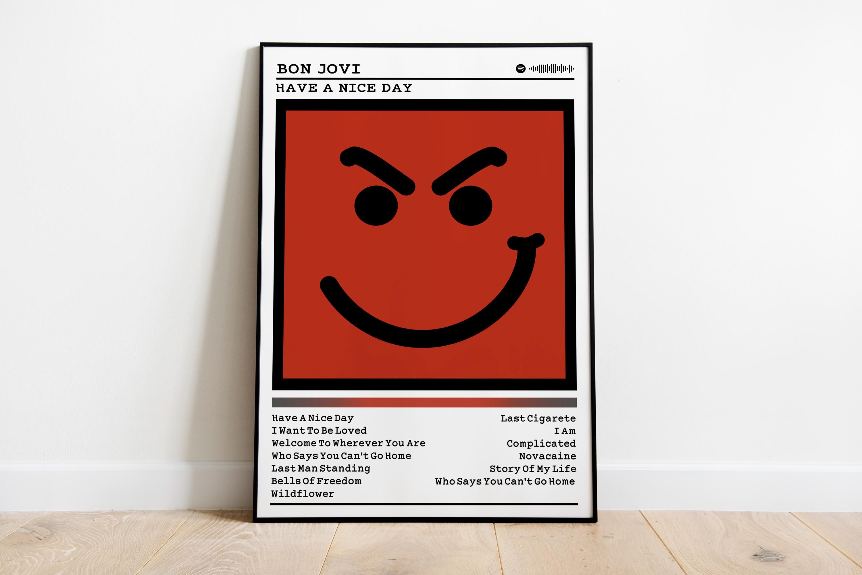Bon Jovi 'have A Nice Day' Album Cover Poster: Rock Music Wall Art