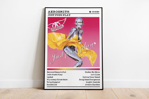 送料込み AEROSMITH ツアーパンフ JUST PUSH PLAY Aerosmith Poster | Just Push Play Print | Album Poster Prints