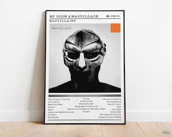 MF Doom Madvillainy Album Poster: Matte Finish Rap Music Print