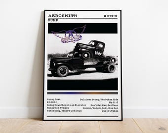 Aerosmith Poster | Pump Print | Album Poster Prints | Wall Decor
