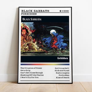 Black Sabbath Poster | Forbidden Poster | Album Poster Prints | Wall Decor Posters | Album Cover | Metal Music Poster