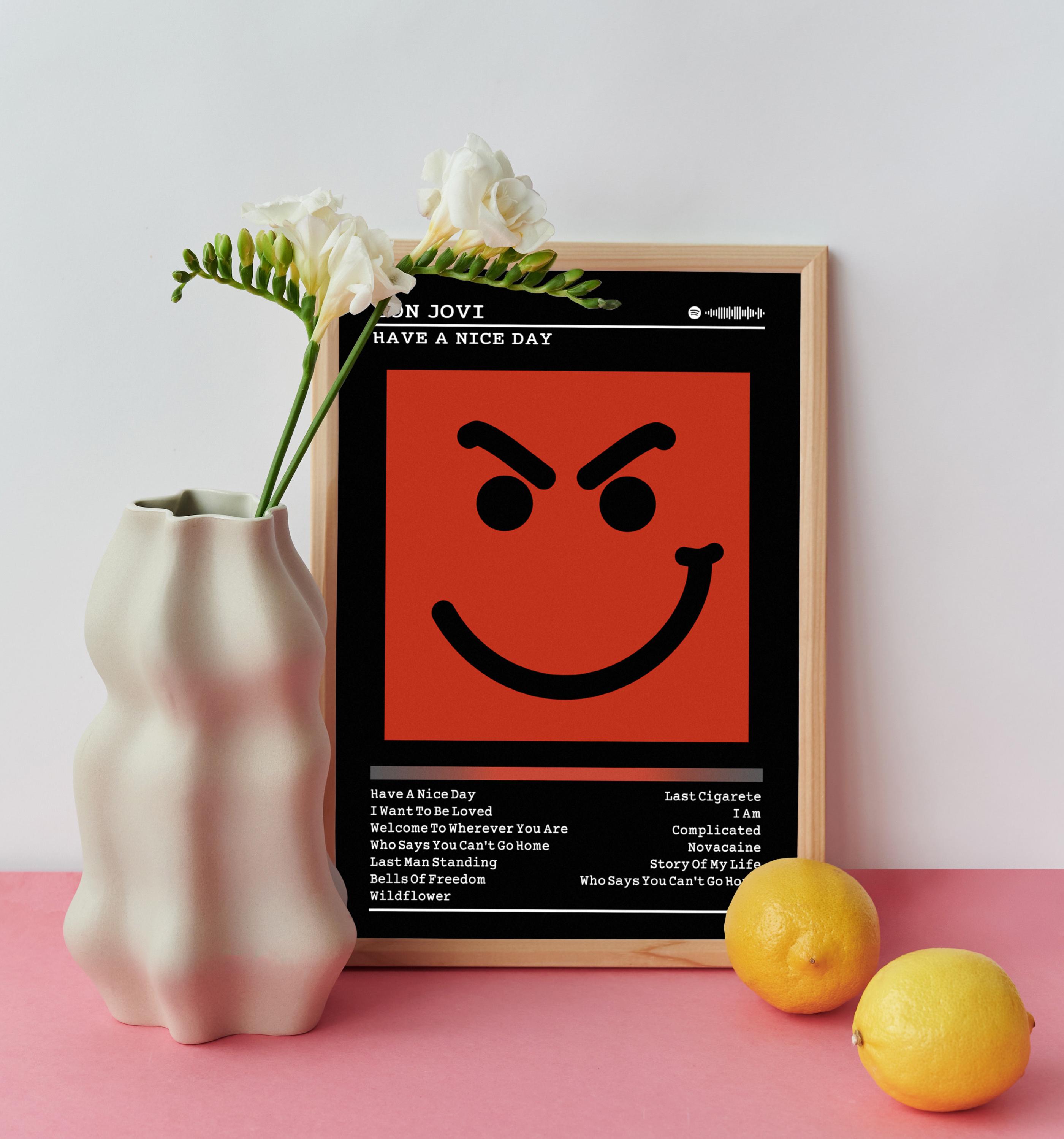Bon Jovi 'have A Nice Day' Album Cover Poster: Rock Music Wall Art