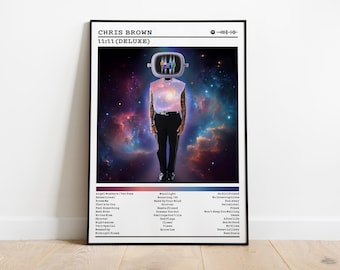 Chris Brown 11:11 deluxe albumposter | R&B-muziekafdruk