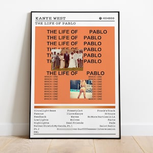 Kanye West Poster | The Life Of Pablo Poster | Album Poster Prints | Wall Decor Posters | Album Cover | Rap Music Poster