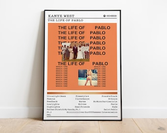 Kanye West - The Life of Pablo Album Poster: Rap Music Wall Art