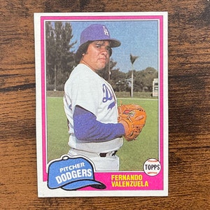 Fernando Valenzuela 1981 Topps scambiata carta da baseball #850 Rookie Card originale emissione RC Los Angeles Dodgers NICE