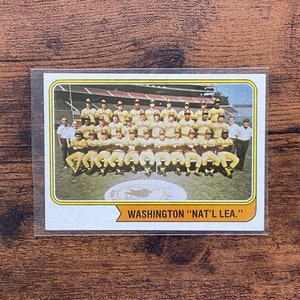 Cartão de beisebol Topps de 1974 nº 226B Cartão do time Washington NAT'L LEA San Diego Padres