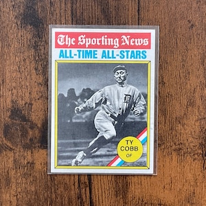 Ty Cobb 1976 Topps Baseball Card #346 All-Time All-Stars Edizione originale Detroit Tigers HOF Sharp