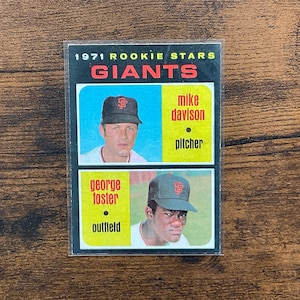 George Foster 1971 Topps Baseball Card #276 Originale Issue Rookie Card San Francisco Giants RC Nice