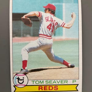 Carte de baseball Tom Seaver 1979 Topps # 100 carte originale Cincinnati Reds HOF Nice