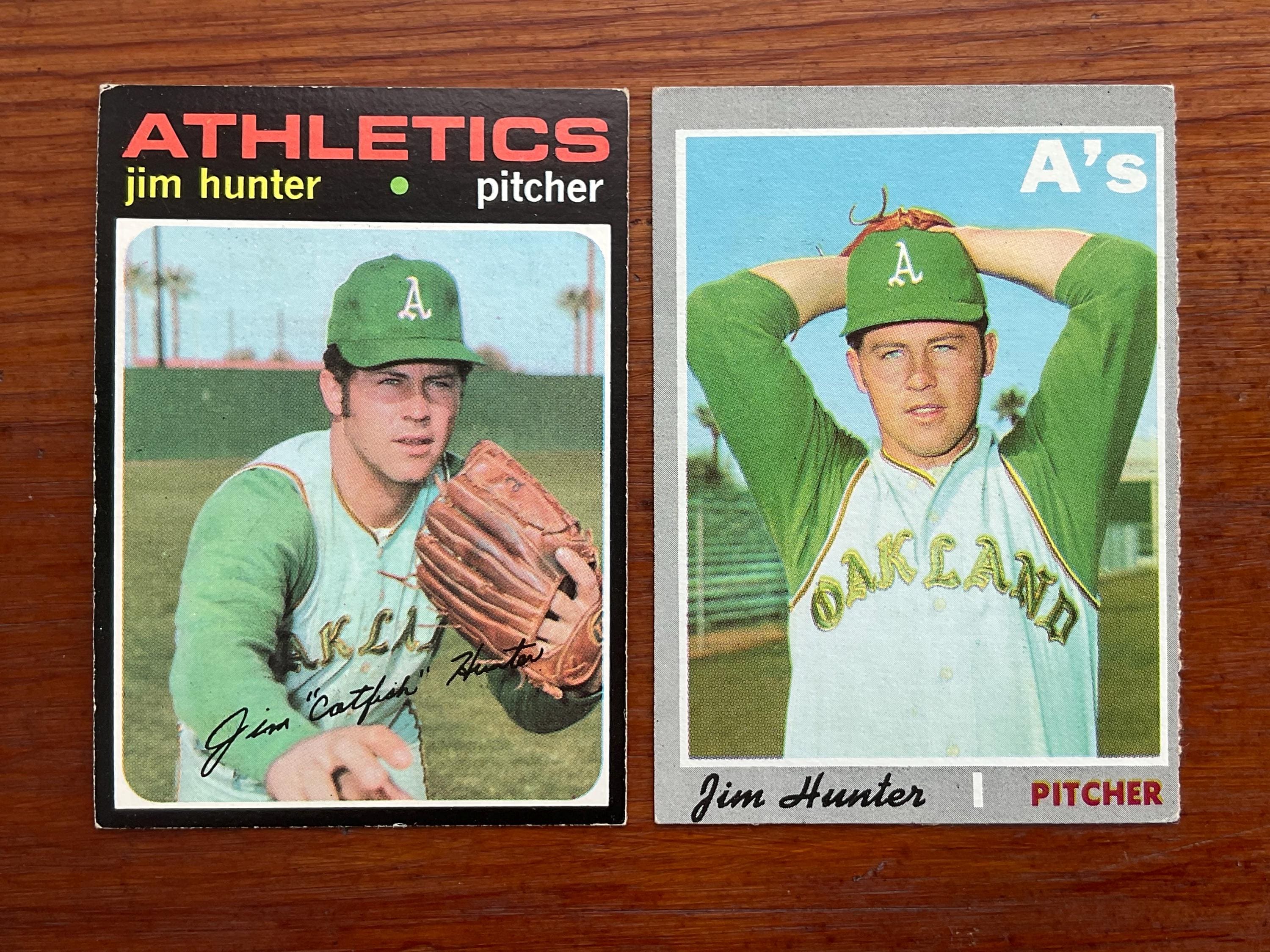 ジム・ハンター 1970-71 Topps ベースボールカード ロット (2 