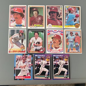 Mike Schmidt 1981-89 Donruss Baseball Card lot of (11) Original Issue Philadelphia Phillies Sharp HOF