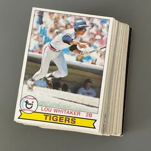1970-79 Topps Baseball Card lot of (50) Lou Whitaker Maddox Lyle Grich Burroughs Marshall Original Issue No Duplicates