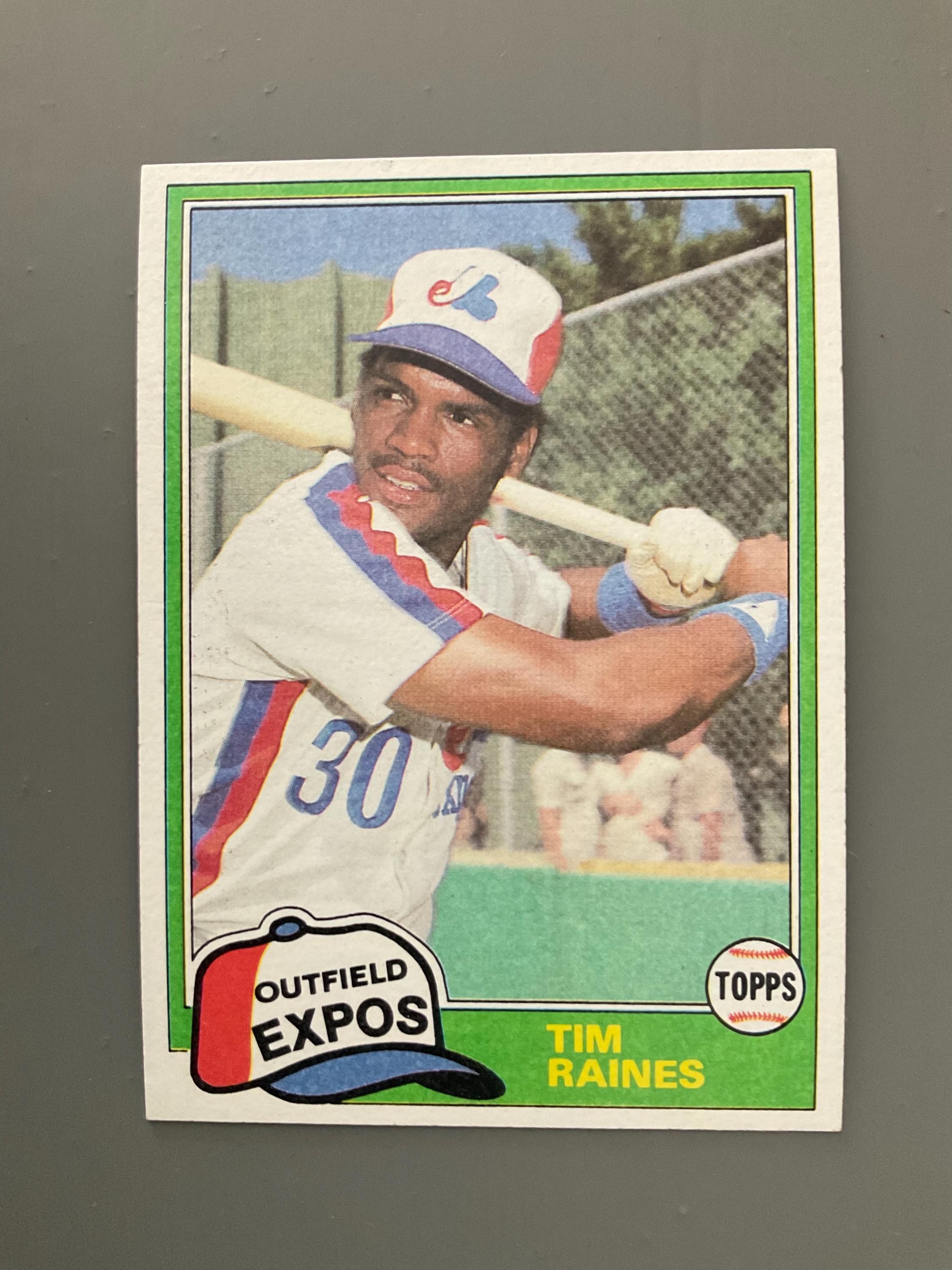 ティム・レインズ 1981 Topps トレードベースボールカード #816 