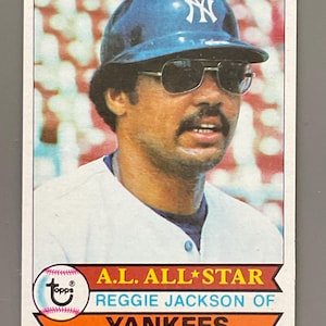 Carta da baseball Topps di Reggie Jackson del 1979, n. 700, originale, New York Yankees HOF, bella