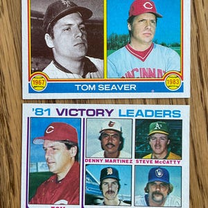 Tom Seaver 1981-83 Topps Baseball Card Lot of (6) Cincinnati Reds Original Issue Sharp HOF Hall of Fame Coca-Cola