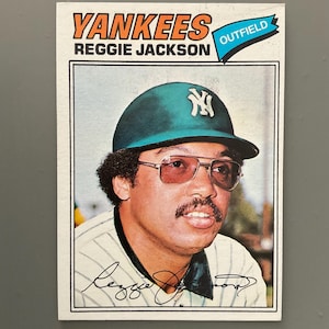 Reggie Jackson 1977 Topps Baseball Card #10 Edizione originale New York Yankees HOF Bella