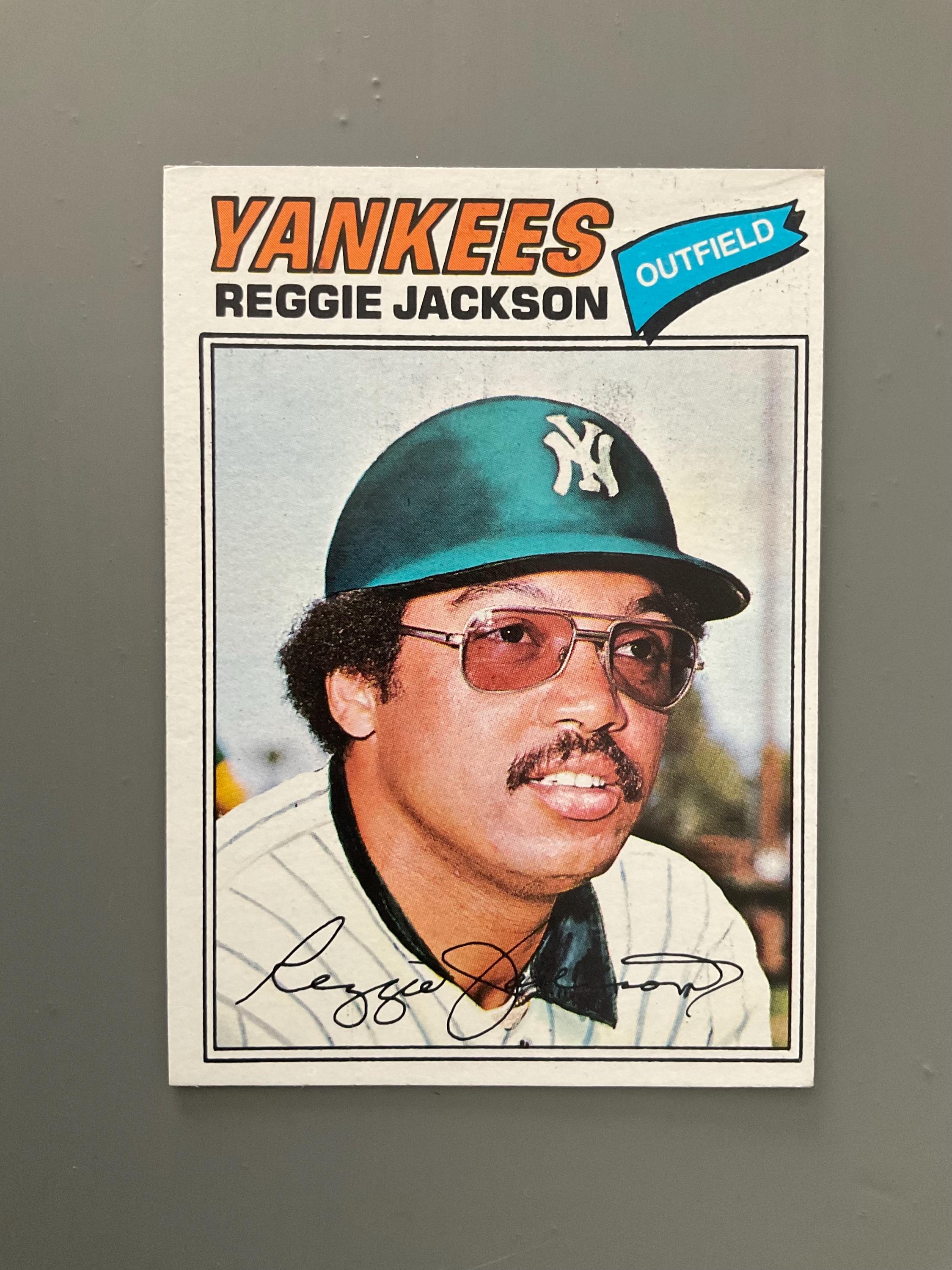 Reggie Jackson 1977 Topps Baseball Card #10 Original Issue New York Yankees HOF Nice