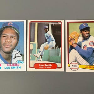 Lee Smith Rookie Card 1982 Lot von (3) Topps Fleer Donruss Baseball Baseball Cap Chicago Cubs NICE HOF