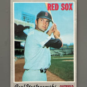 Carl Yastrzemski 1970 Topps Baseball Card #10 Edizione originale Boston Red Sox HOF Bella Hall of Fame