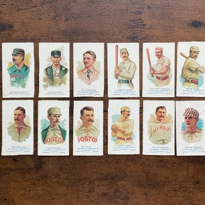 Lotto di carte da baseball Allen & Ginter's Cigarettes del 1888 di (12) Dover Reprint Cap Anson N28 N29 Complete 1st Series
