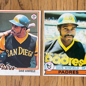 Dave Winfield 1978 1979 Topps honkbalkaart Lot (2) San Diego Padres Original Issue Hall of Fame HOF Nice